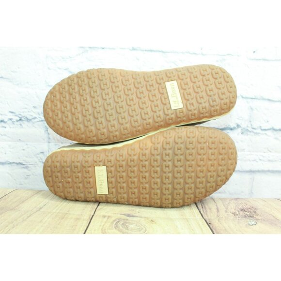 LL Bean Cement Suede Slip-On Fleece Lined Mountain Moccasin Slippers Size 8 M - Picture 9 of 9